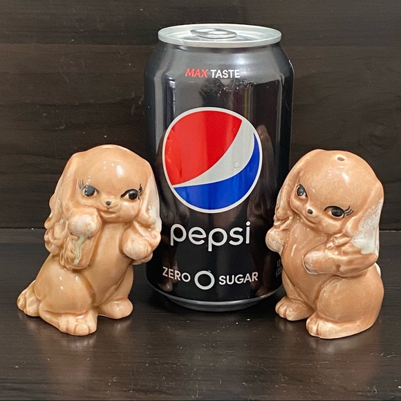 Vintage Cocker Spaniel Kitsch Dog Ceramic Salt & Pepper Shaker Set - Picture 2 of 12